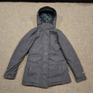 Eddie Bauer Down Parka WeatherEdge Insulated Hooded Brown Womens XS jacket